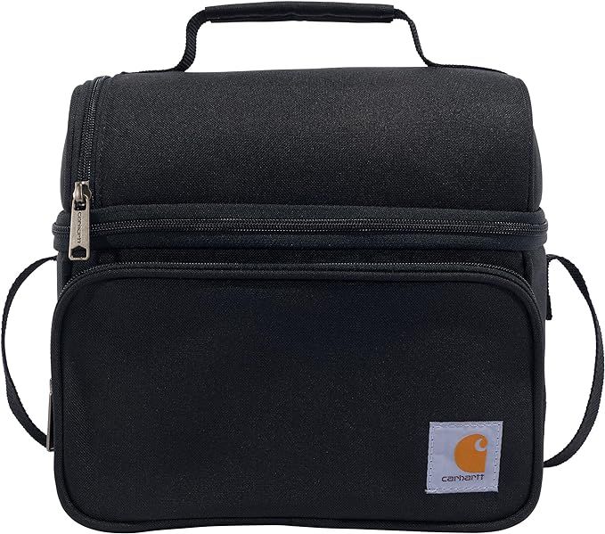 Carhartt Insulated 12 Can Two Compartment Lunch Cooler, Durable Fully-Insulated Lunch Box, Black | Amazon (US)