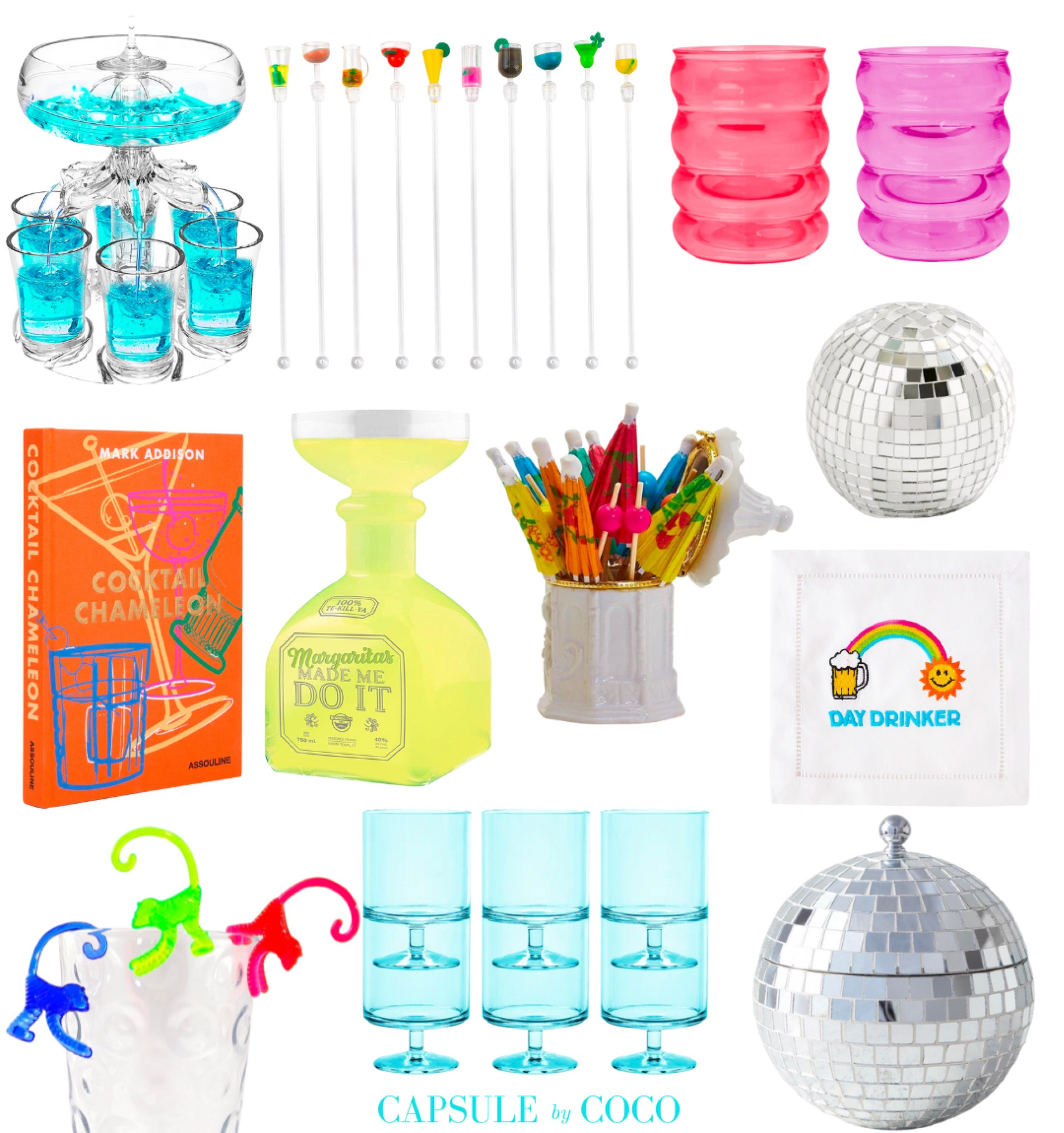 BAR CART ACCESSORIES 🪩🩵🐒☀️🍻

Bar cart, bar cart decor, preppy decor, preppy bar cart, funky bar cart decor, fun bar cart decor, bar cart accessories, cheers, party, apartment decor, fun home decor, funky home decor, fun decor, funky decor, Capsule By CoCo

#LTKhome