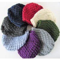 Women's Chunky Knit Beanie Hat For Fall & Winter - Woman's Teen's Hats Handmade | Etsy (US)