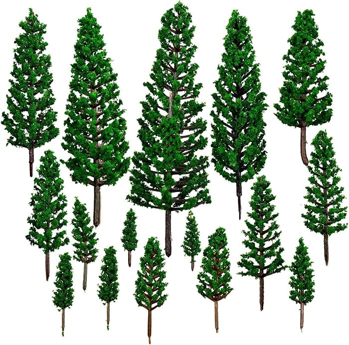 16pcs Mini Pine Trees, Model Pine Tree Decor Diorama Miniature Landscape Trees for DIY Scenery, C... | Amazon (US)