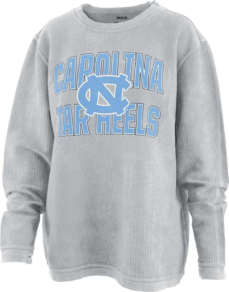 Women's Silver NCAA Comfy Cord Sweathshirt Ladies College Pullover | Amazon (US)