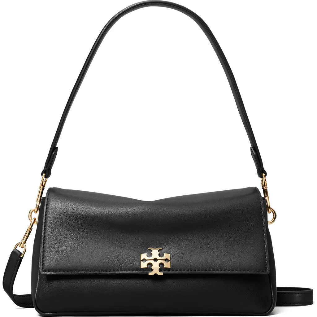 Tory Burch Small Charlie Leather Shoulder Bag in Black at Nordstrom | Nordstrom