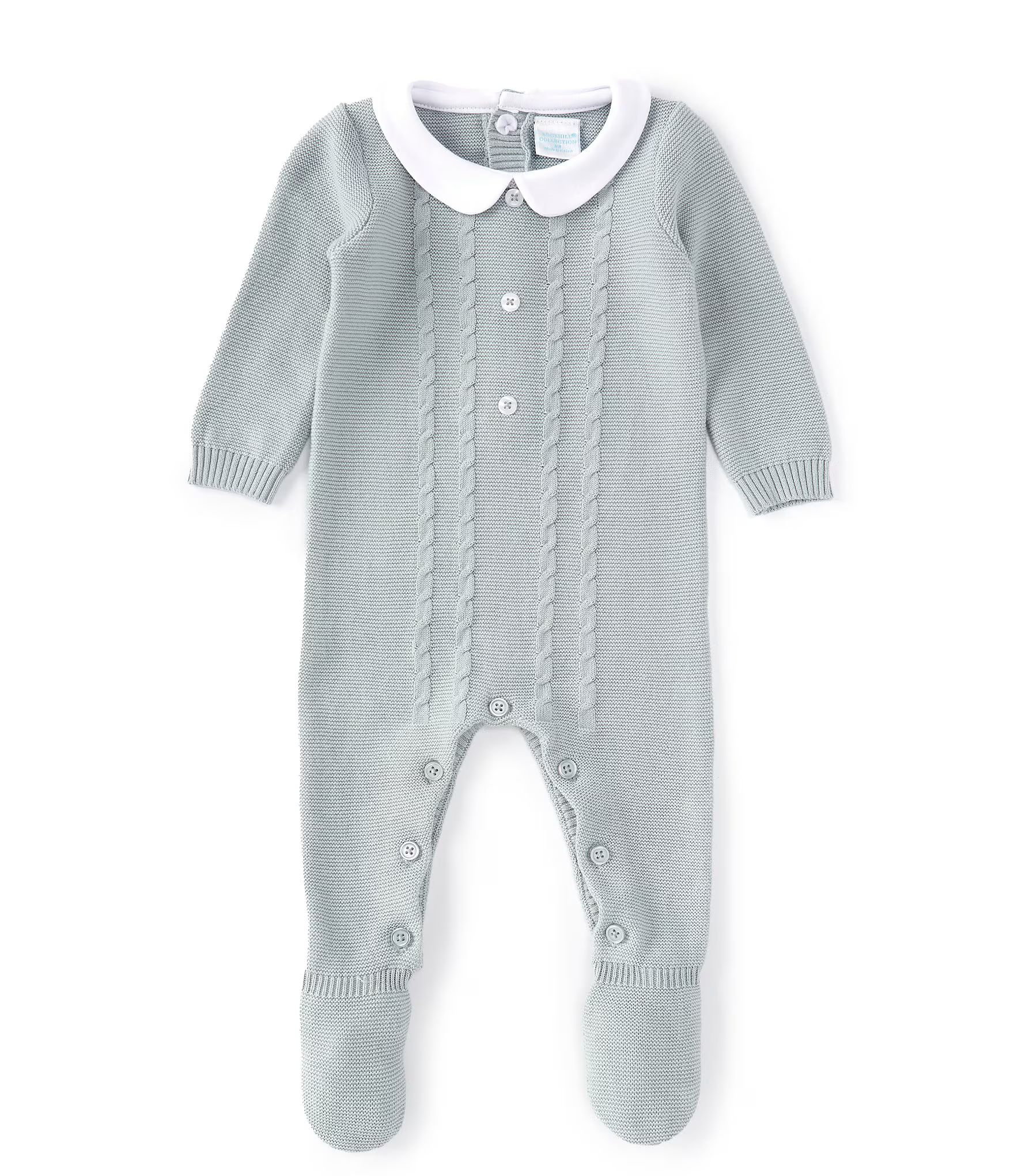 Baby Newborn-6 Months Long Sleeve Sage Sweater knit Round Neck Footed Coverall | Dillard's