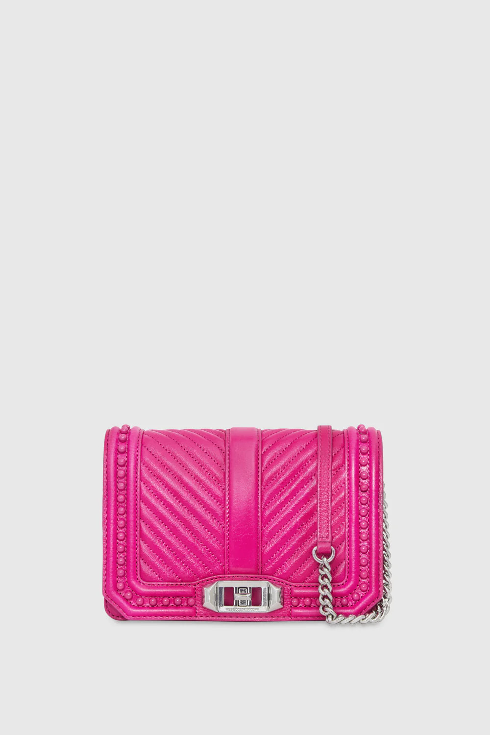 Small Chevron Love Crossbody With Studs | Rebecca Minkoff