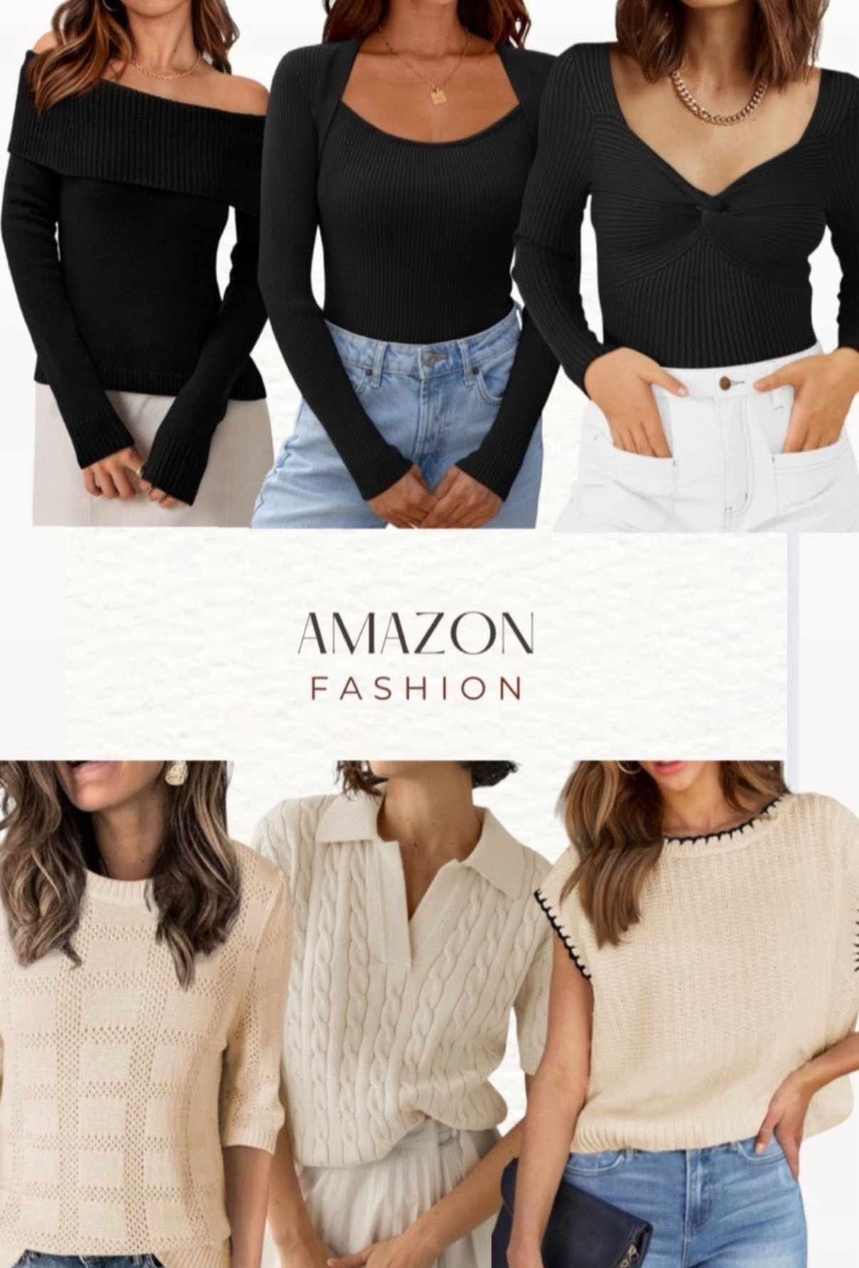 Workeear tops 
Women’s basic tops
Most loved tops
Amazon fashion 

#LTKWorkwear ##LTKOver40 #LTKU #LTKMidsize

#LTKSeasonal #LTKFindsUnder50 #LTKStyleTip #fyp