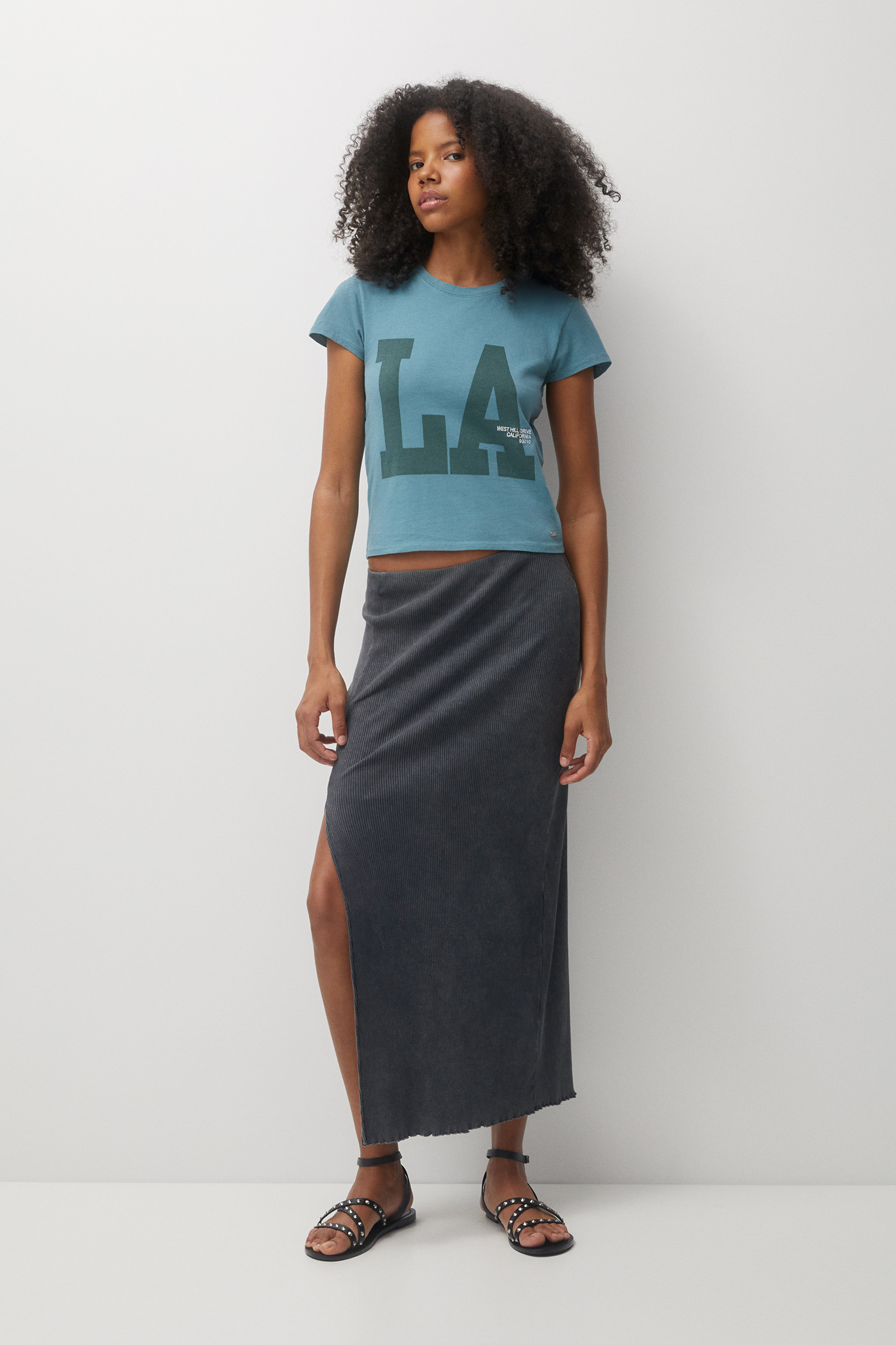 L.A. graphic T-shirt | PULL and BEAR UK