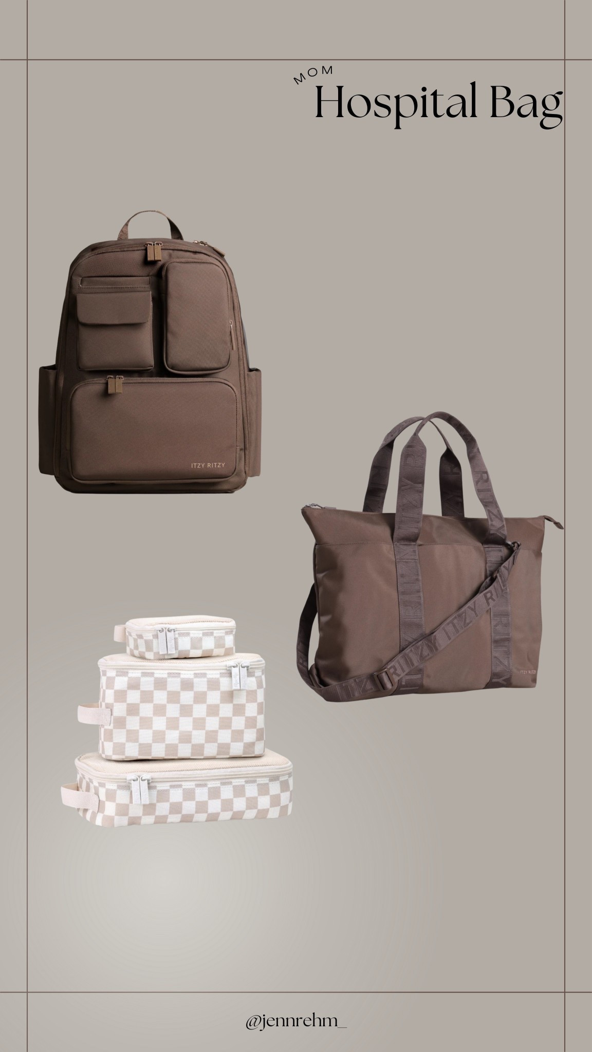 Hospital bag guide: 
•Diaper bag for baby
•Tote for mom
•Packing cubes 

#LTKBump #LTKBaby #LTKSaleAlert