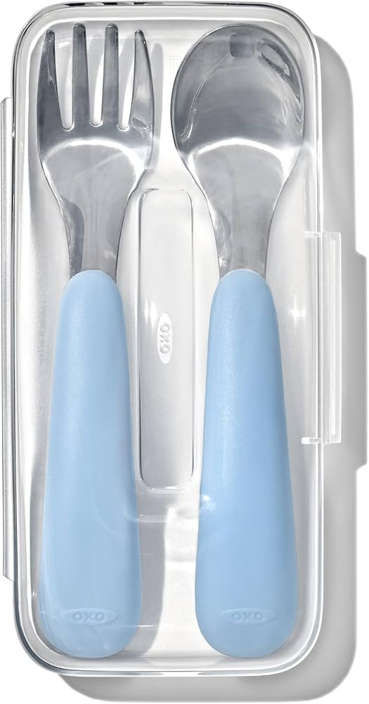 OXO Tot On-The-Go Fork and Spoon Set - Dusk | Amazon (US)
