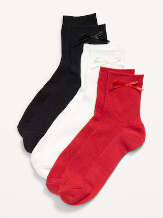 Bow Crew Sock 3-Pack for Women | Old Navy (US)