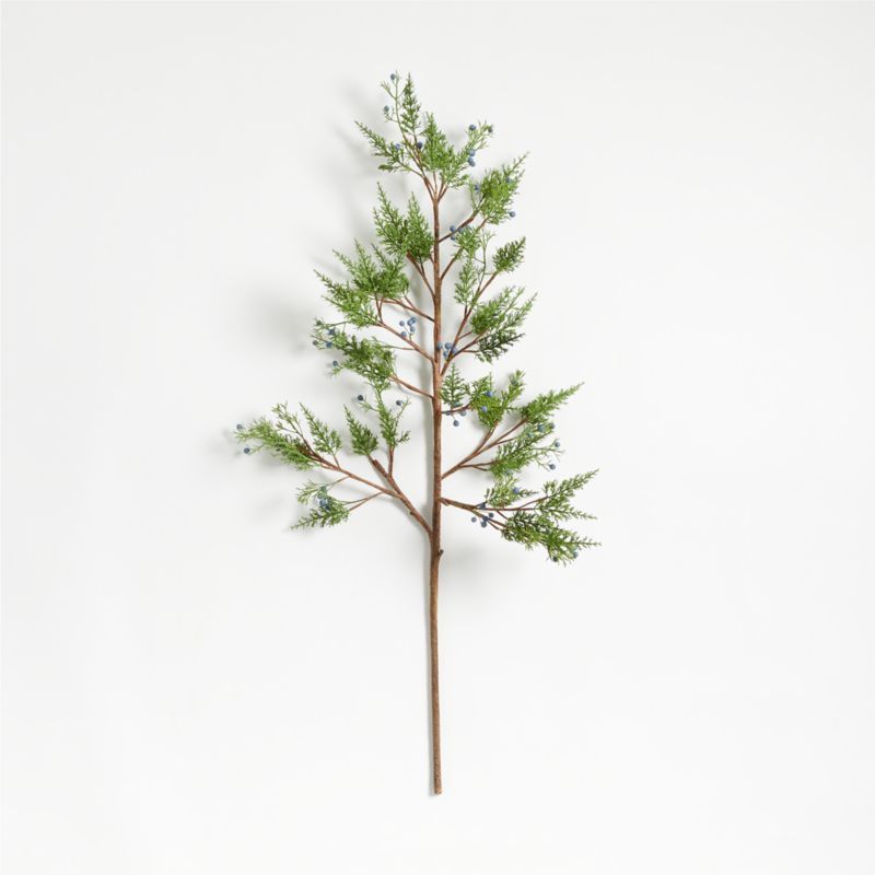 Faux Juniper Berry Stem 3.5' | Crate & Barrel | Crate & Barrel