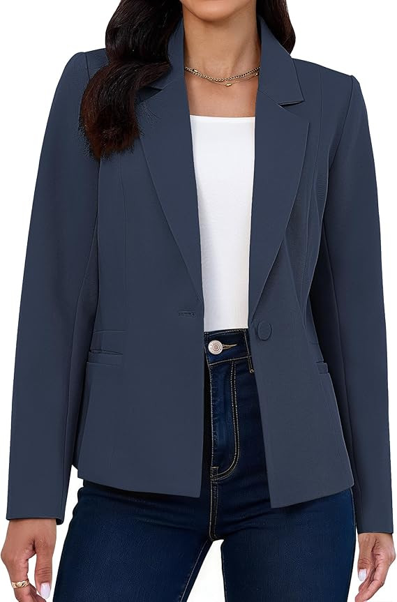 luvamia Blazers for Women Business Casual Long Sleeve Suit Jackets Professional Blazer with Pocke... | Amazon (US)