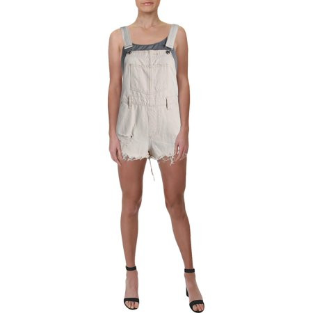 We The Free Womens Denim Distressed Shortalls | Walmart (US)