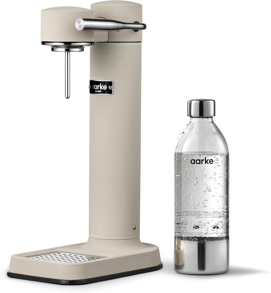 Aarke Carbonator 3, Wassersprudler aus Edelstahl im modernen Sand Finish mit BPA-freier 1L PET-Fl... | Amazon (DE)