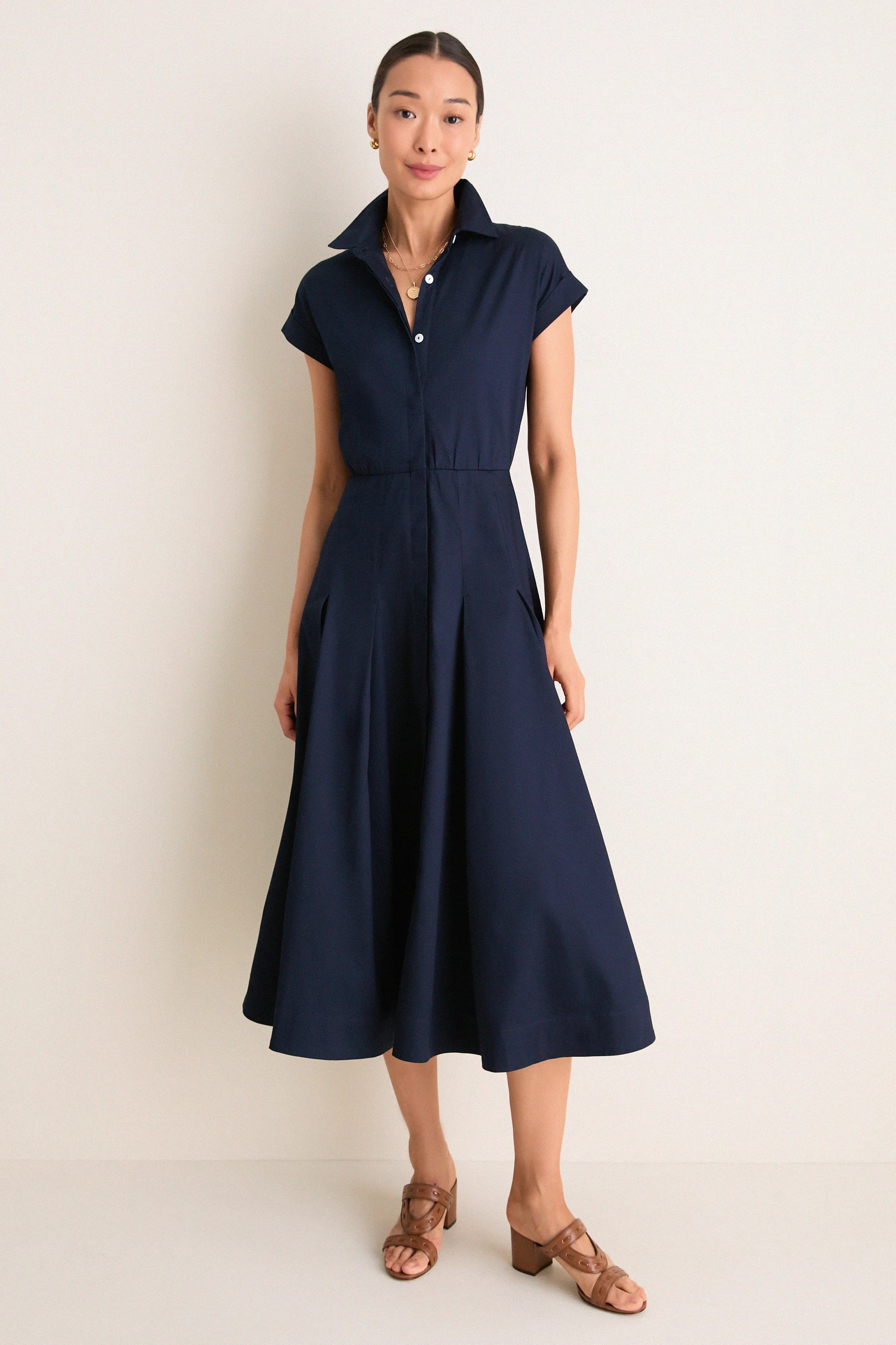 Navy Caterina Shirt Dress | Tuckernuck (US)