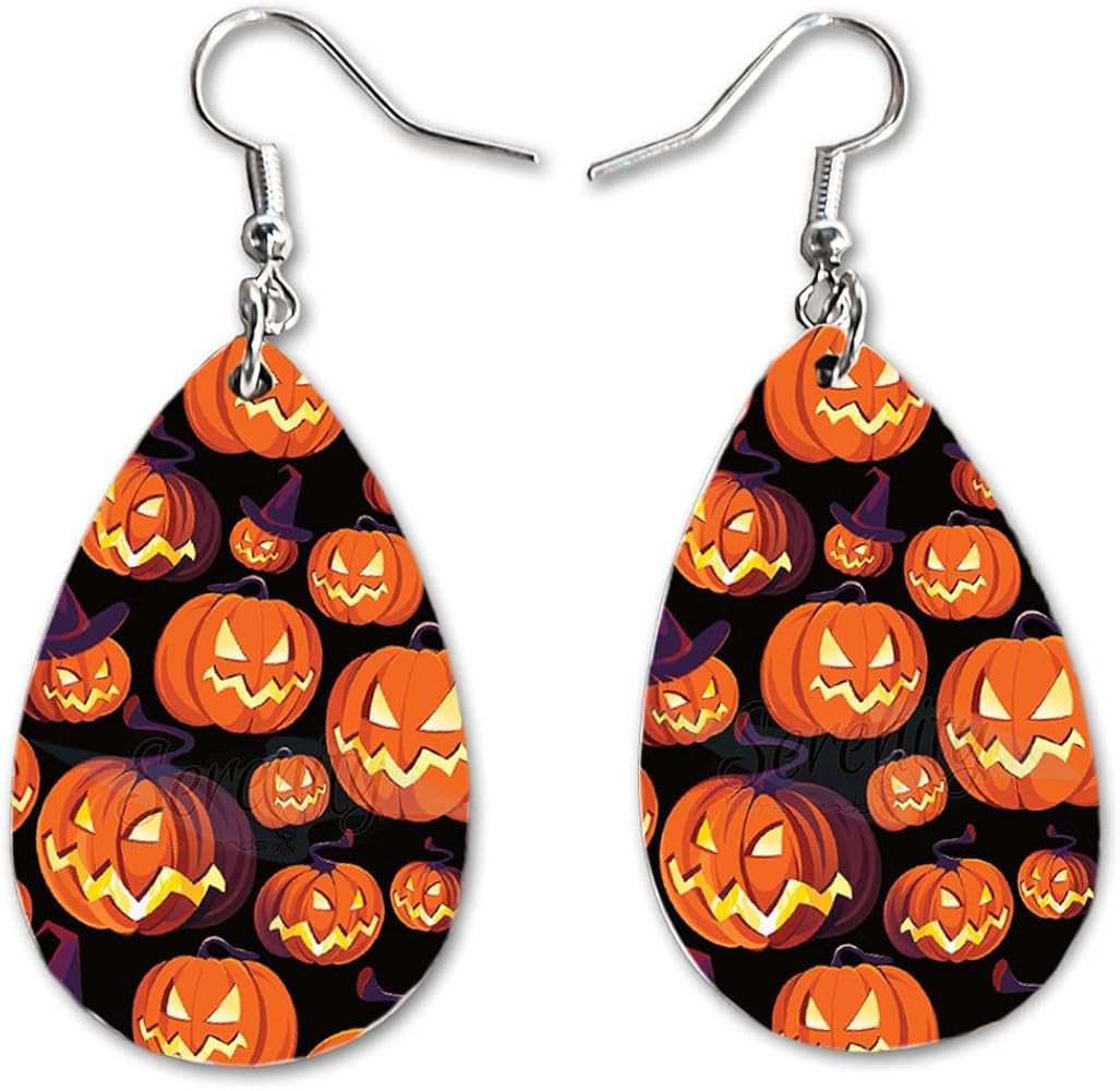 Halloween Fall Dangle Earrings Set | Cute Girls Womens Jewelry Earings | Double Sided Print | Hol... | Amazon (US)