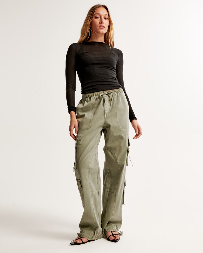 High Rise Baggy Cargo Pant | Abercrombie & Fitch (US)