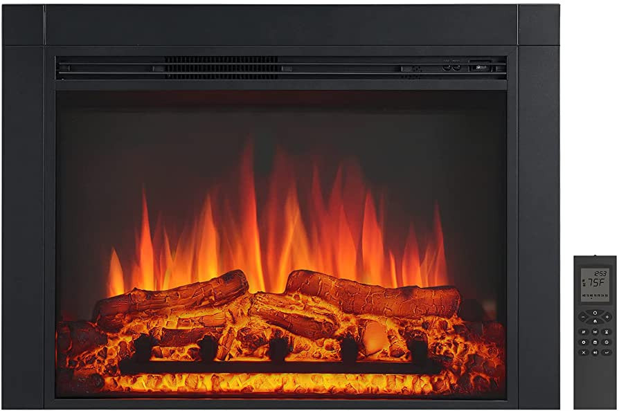 LegendFlame Jaden 36" W x 26" H (EF443) Electric Fireplace Insert with Front Trim Kit, Fire Crack... | Amazon (US)