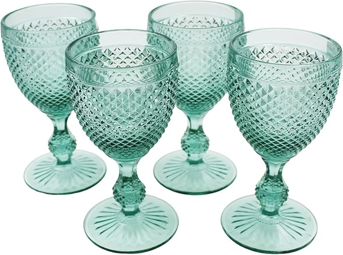 Vista Alegre Bicos Mint Green All Purpose Goblets, Set of 4, | Amazon (US)