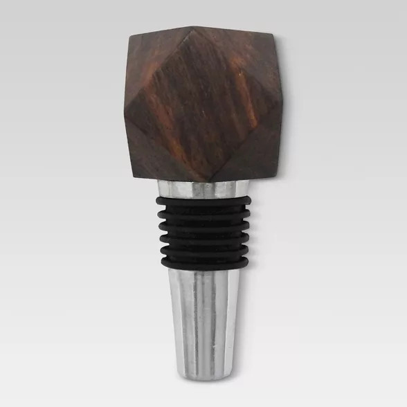 Bottle Stopper Aluminum/Wood - Threshold™ | Target