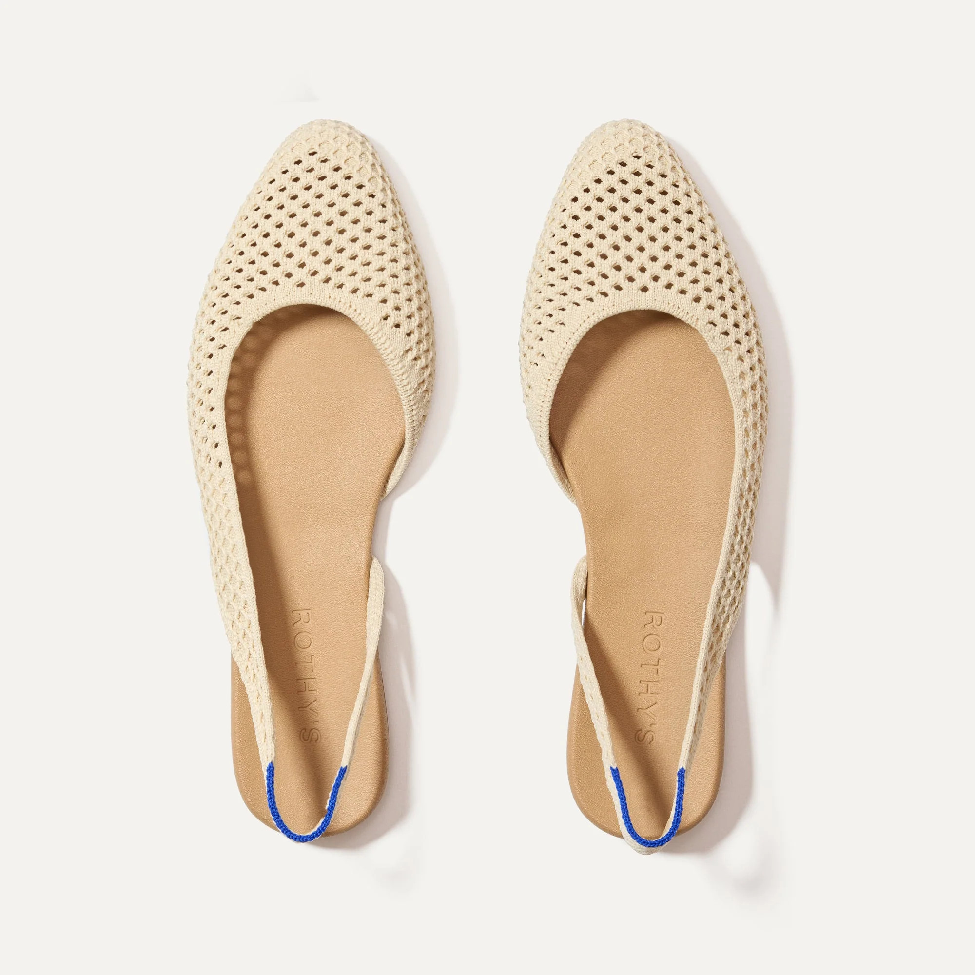 The Almond Slingback in Off White Mesh | Women's Flats | Rothy's | Rothy's