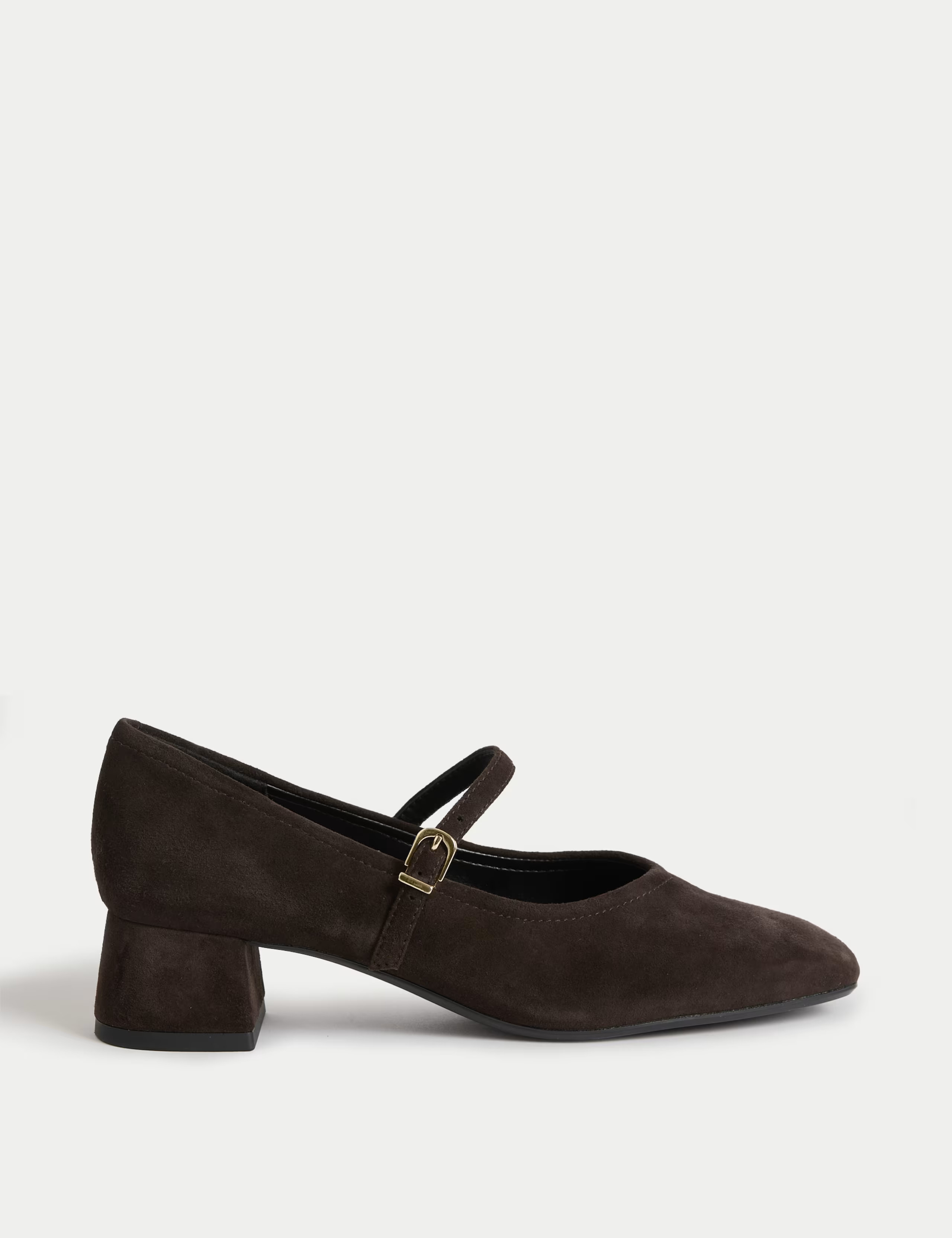 Wide Fit Suede Block Heel Court Shoes | M&S Collection | M&S | Marks & Spencer (UK)