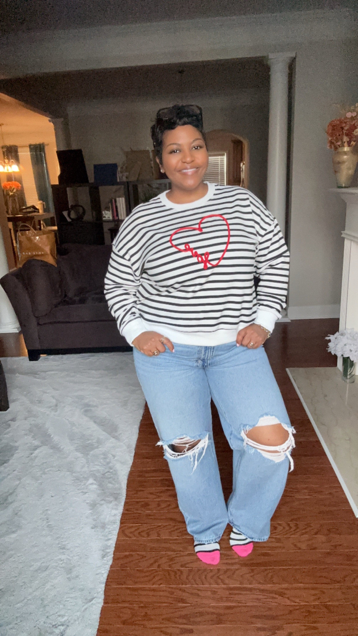I am loving Valentine sweaters this year! 

#LTKOver40 #LTKMidsize #LTKStyleTip