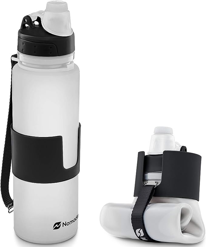 Nomader Collapsible Water Bottle - Leak Proof Twist Cap - BPA Free, 22 oz | Amazon (US)