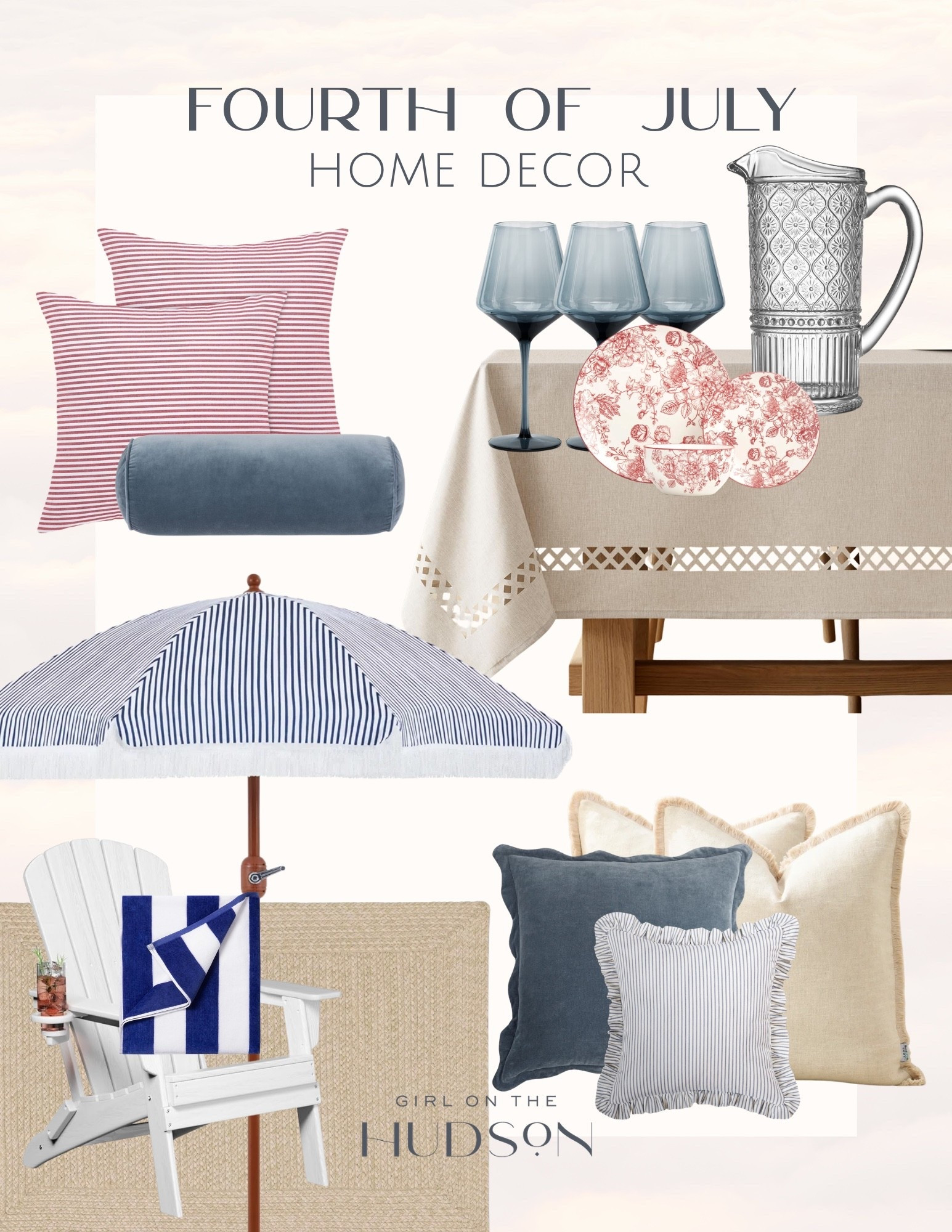 The kind of Fourth of July decor that doesn’t have to come down on July 5th. 🇺🇸 Sharing beautiful red, white, and blue finds that blend seamlessly into your summer home, indoors and out.

Fourth of July home decor, summer home styling, patriotic entertaining, outdoor decor, backyard entertaining, coastal home decor, blue and white home decor, patio furniture, decorative pillows, summer hosting, dining table decor, outdoor living inspiration, seasonal decorating, home inspiration, Girl on the Hudson

#LTKSeasonal #LTKHome #LTKdayinmylife