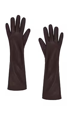 Bronx and Banco Faux Leather Gloves in Burgundy from Revolve.com | Revolve Clothing (Global)
