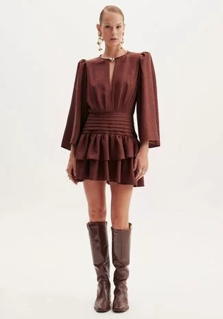 Vestido Curto Com Babados Lança Perfume | Dafiti (BR)