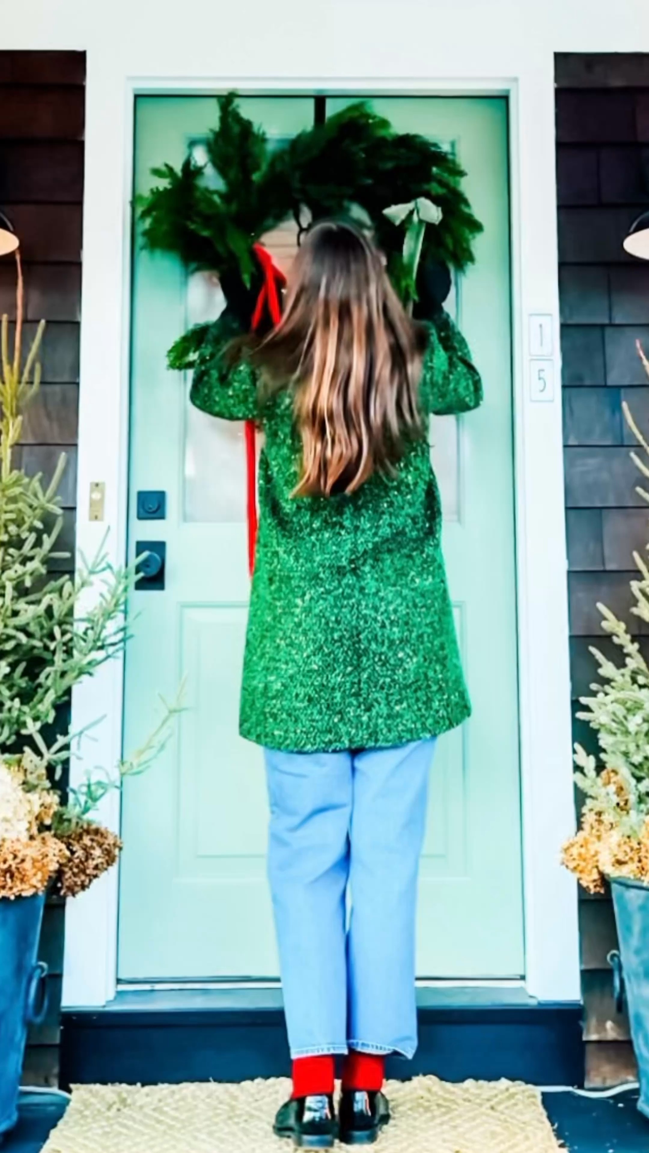If you have a glass door, decorate with a can of spray snow and write a festive message…like Let it Snow on the glass! It washes off with window cleaner! 

#LTKHoliday #LTKSeasonal #LTKHome