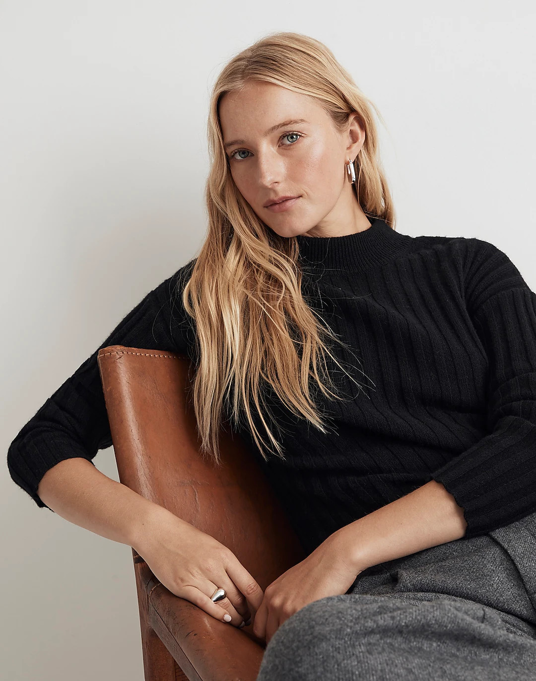 Mockneck Crop Sweater | Madewell