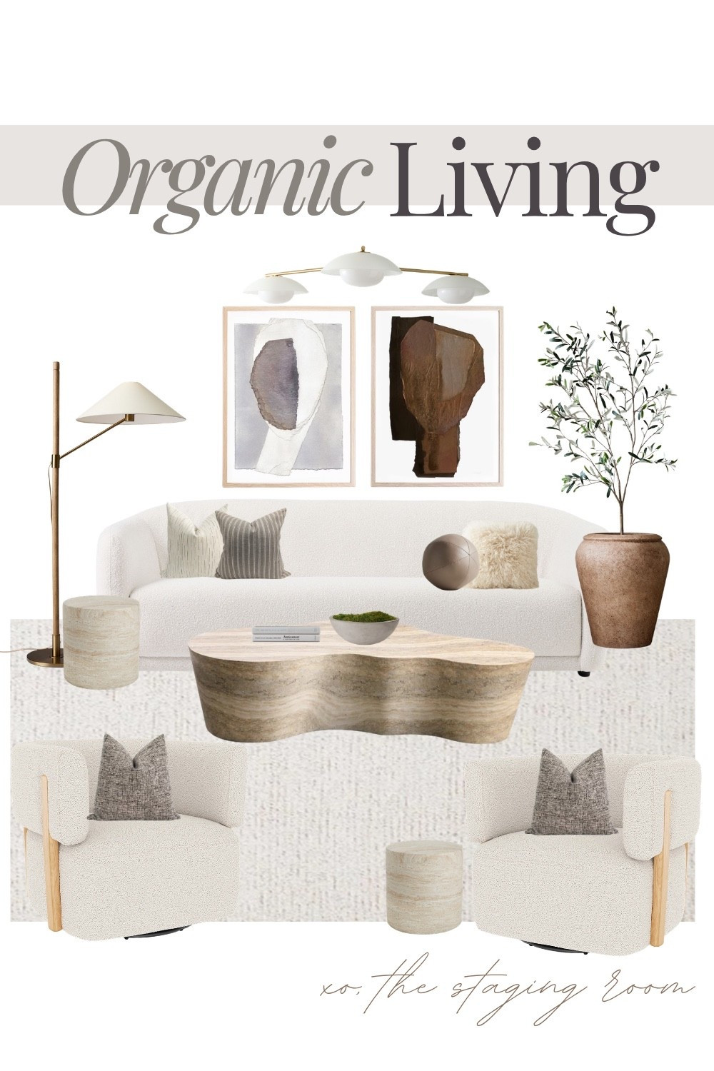 Organic modern living room

Contemporary furnitur, boucle sofa, marble coffee table, travertine coffee table, area rug, living room rug, swivel chairs, lounge chairs, floor lamp, wall art, ceiling light, chandelier, organic modern home

#LTKHome #LTKSaleAlert
