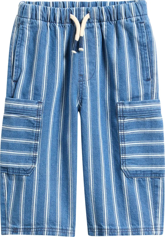 Kids' Stripe Wide Leg Cargo Jeans | Nordstrom