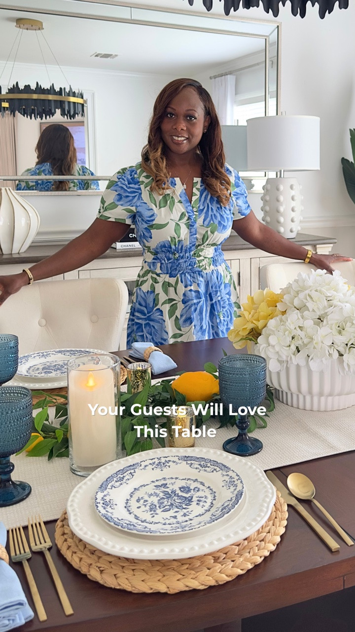 If you’re hosting this summer, here’s a table idea that’s simple, elegant, and easy to recreate☀️

I used a mix of blue and yellow accents, natural textures, and a few layered details to create a look that’s perfect for summer entertaining. 

Save this idea for your next gathering✨
.
.
.
.

#LTKSeasonal #LTKHome #LTKSaleAlert