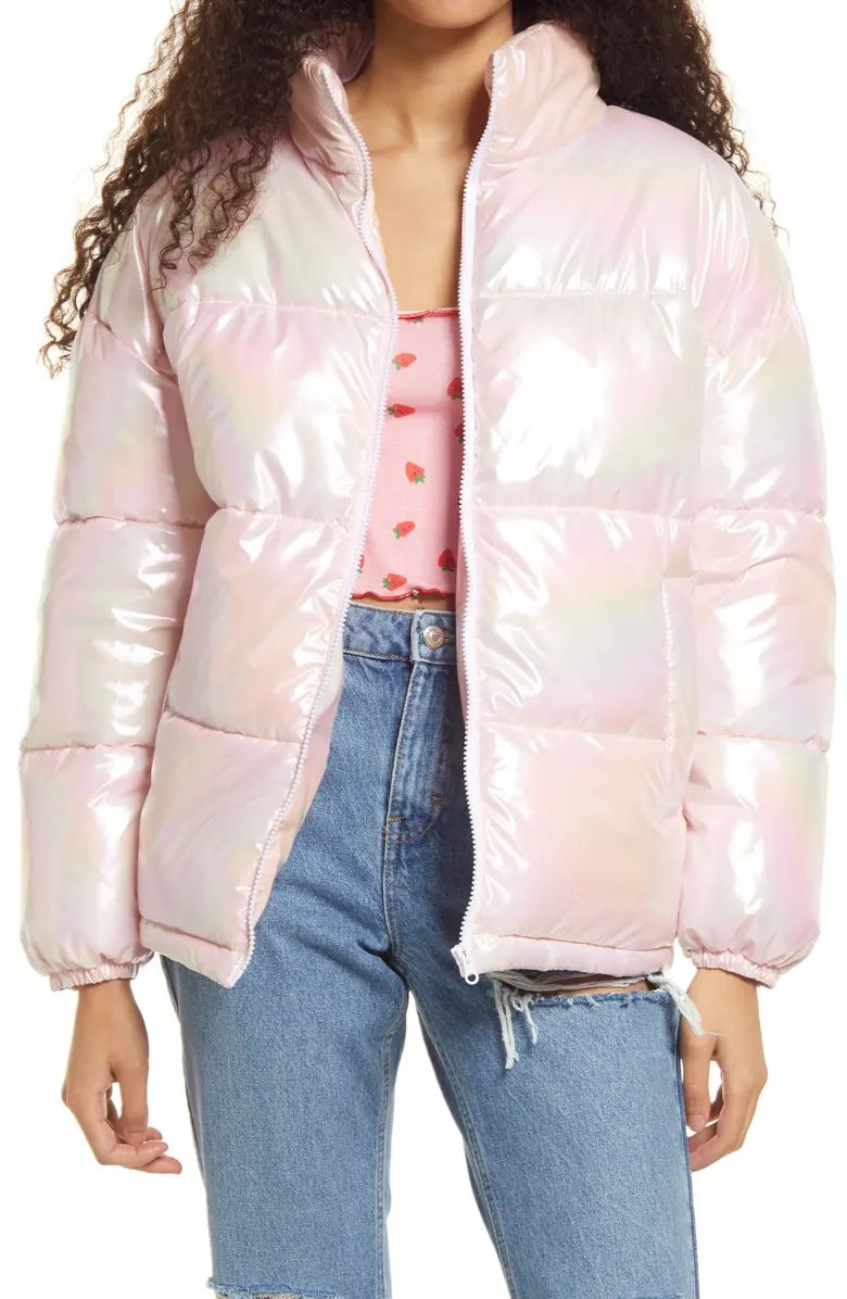 BP. Iridescent Oversize Puffer Jacket | Nordstrom | Nordstrom