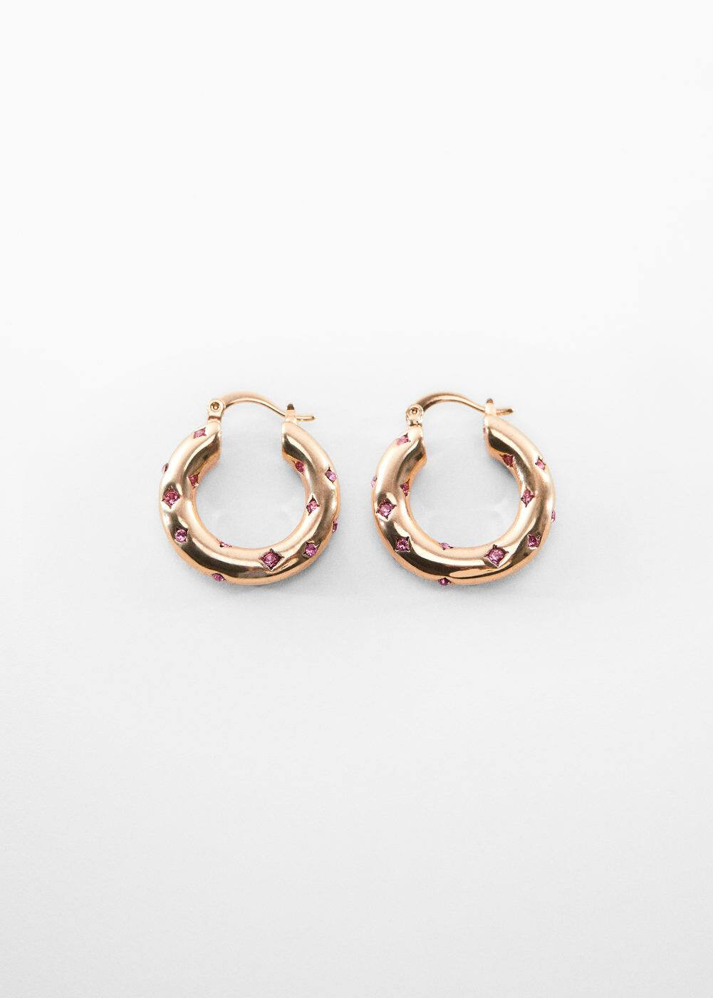 Rhinestone crystal earring -  Women | Mango United Kingdom | MANGO (UK)
