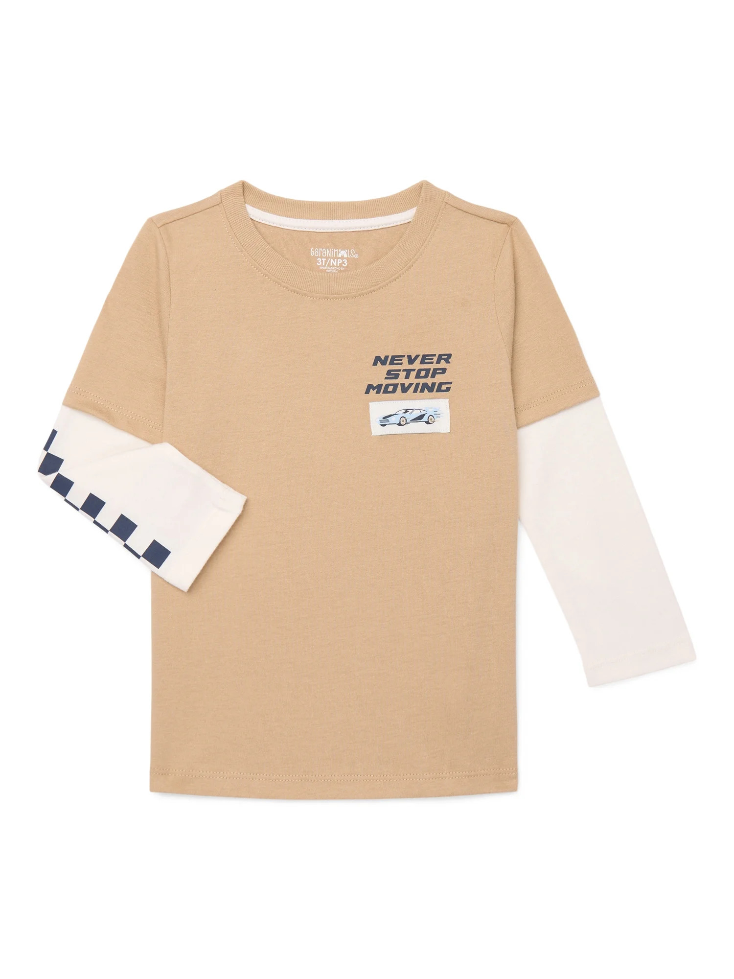 Garanimals Toddler Boys Layered Graphic Tee with Long Sleeves, Sizes 18M-5T - Walmart.com | Walmart (US)