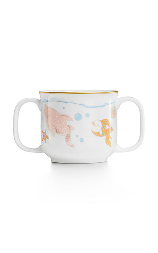 Tiny Sea Animals Bone China Double-Handle Baby Cup | Moda Operandi (Global)