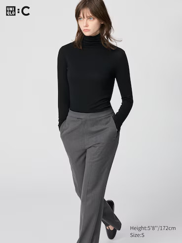 WOMEN'S UNIQLO : C HEATTECH EXTRA WARM CASHMERE BLEND TURTLENECK LONG SLEEVE T-SHIRT | UNIQLO AU | Uniqlo Australia