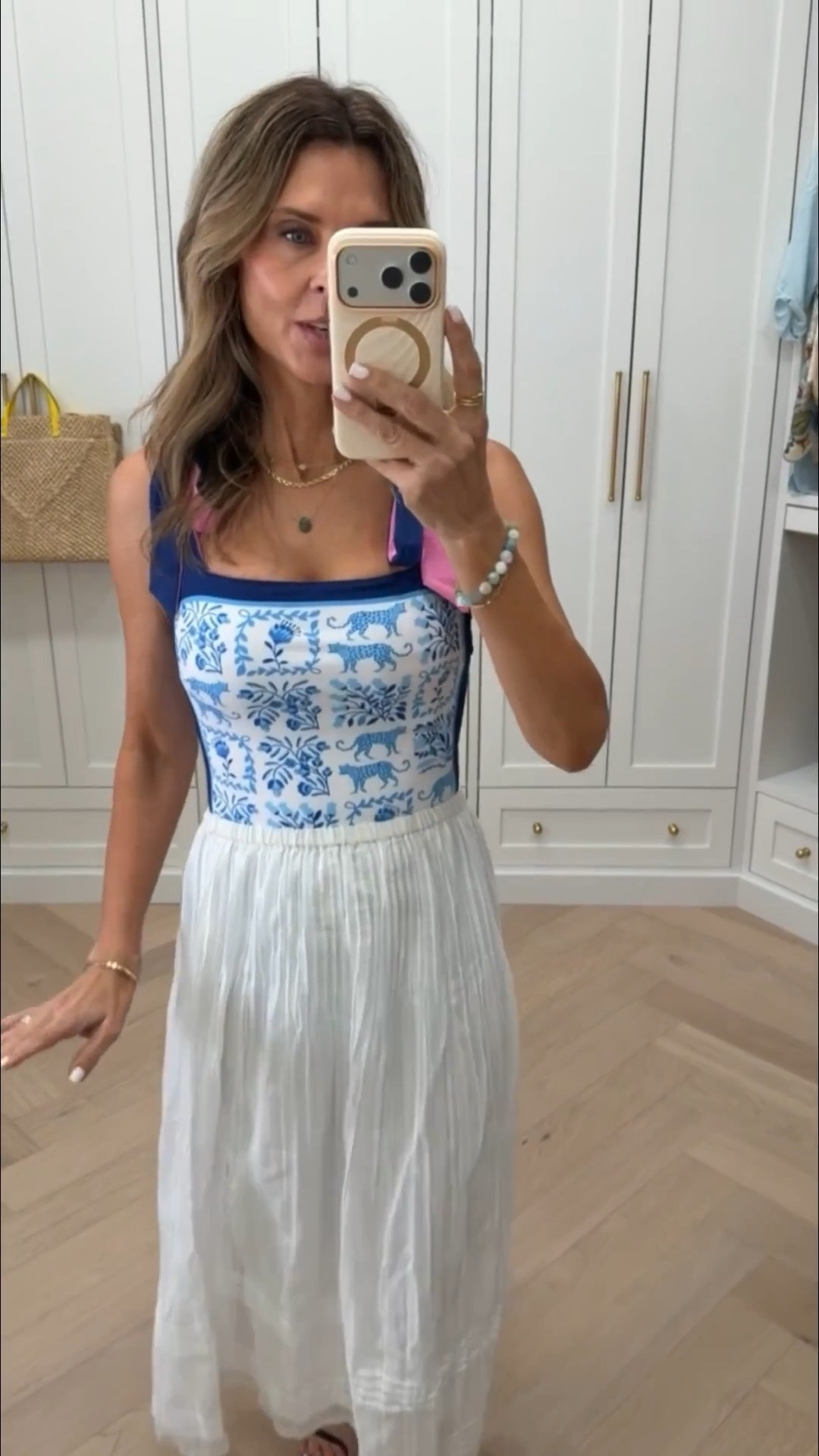 I’m 5’6’’
-Reversible swimsuit wearing sz S
-J Crew flowy white skirt wearing sz XXS
@Jessie Zhao @jcrew 

#LTKOver40 #LTKootd #LTKSwim