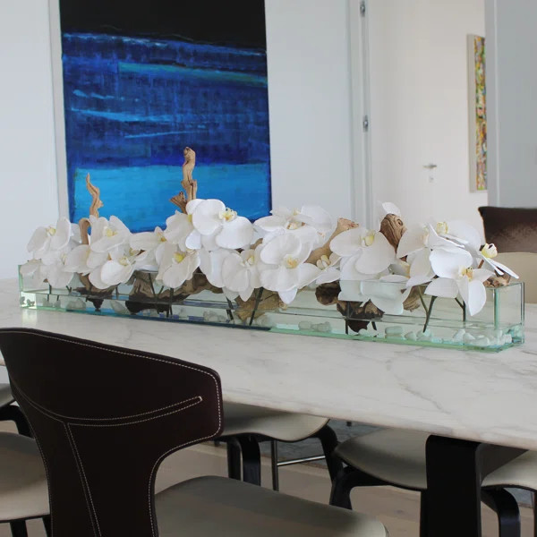 Orchids Floral Arrangement in Planter | Wayfair North America