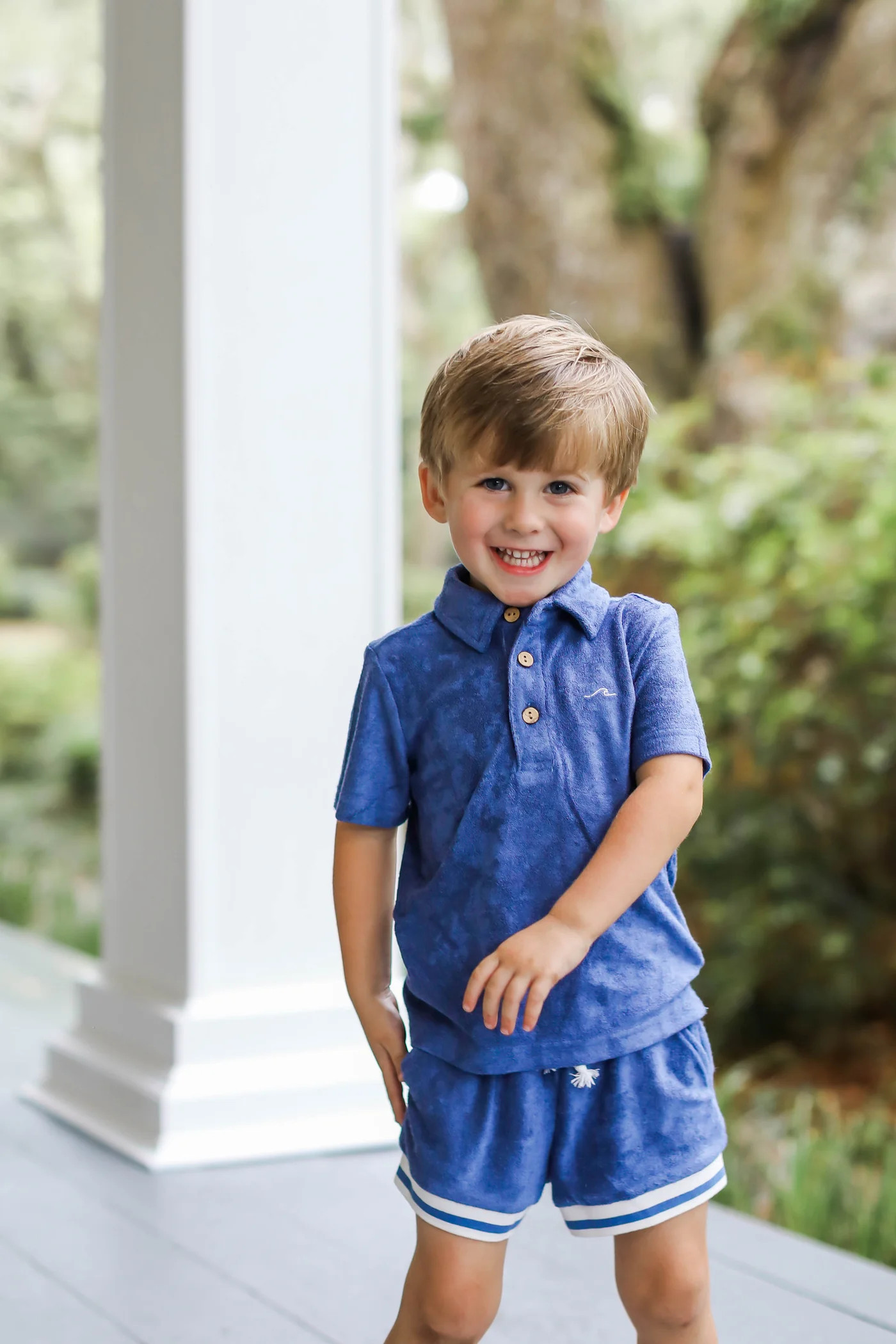 Lanier Bamboo Terry Set - Navy | Love and Grow Clothing Co