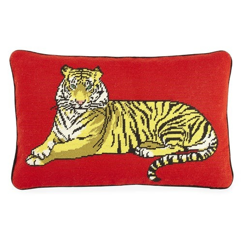 Safari Needlepoint Pillow | Jonathan Adler