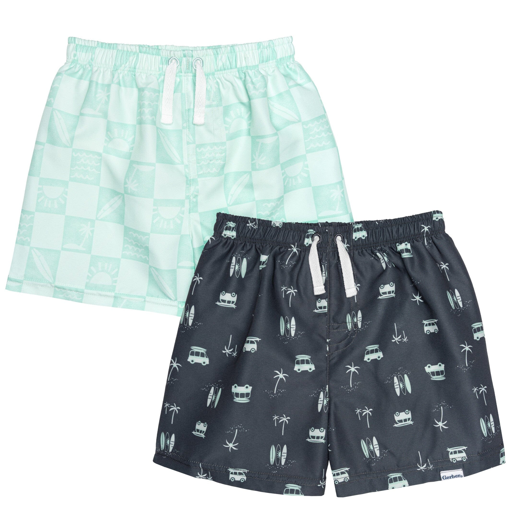 2-Pack Baby & Toddler Boys UPF 50+ Surf Swim Trunks | Gerber Childrenswear