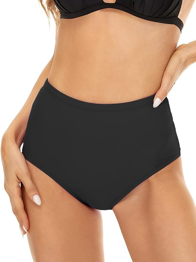 Annbon Slimming Artifact High Waisted Bikini Bottom Tummy Control Full Coverage Bikini Bottom Swi... | Amazon (US)