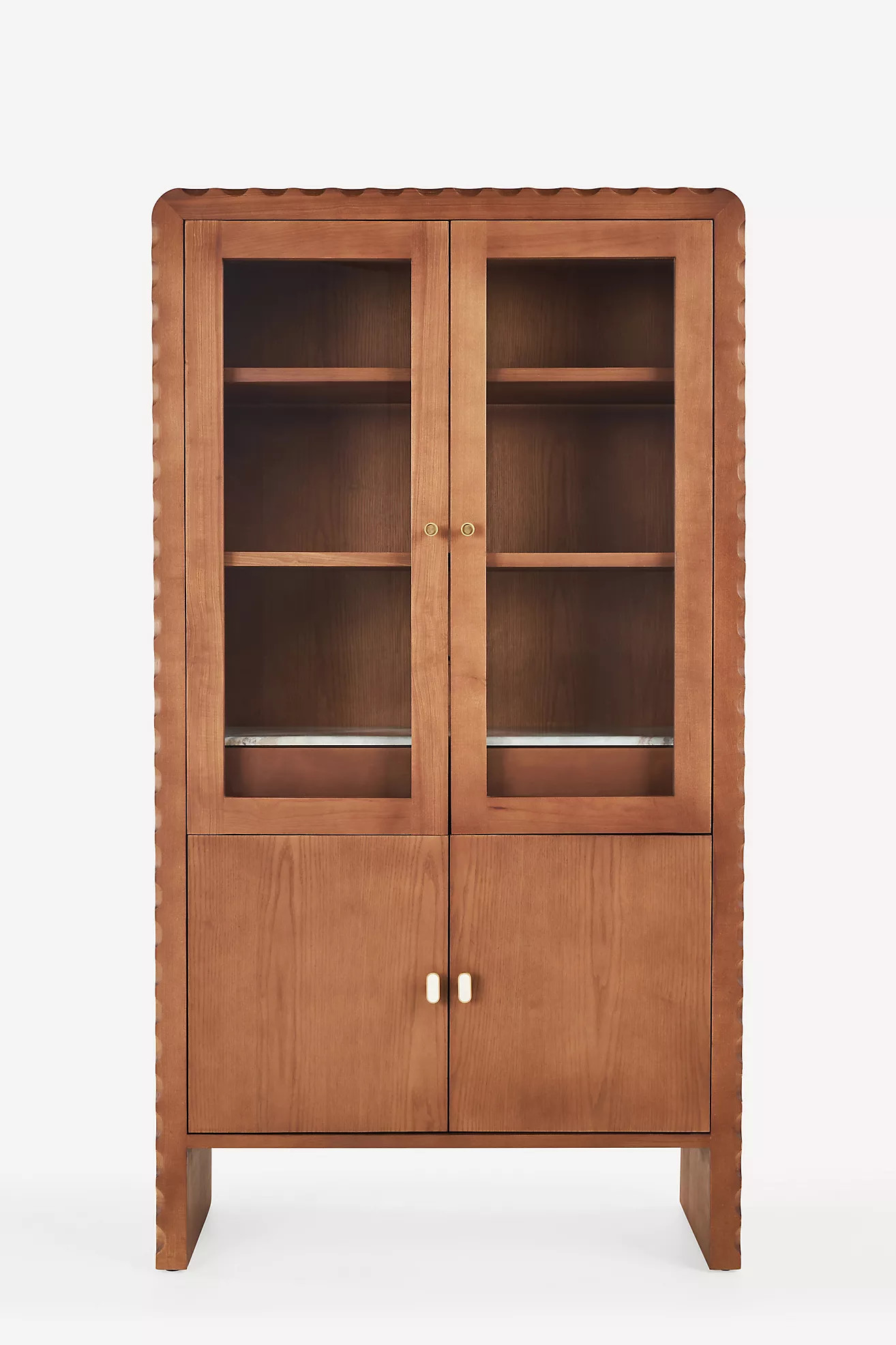 Brentley Marble-Top Ash Wood Hutch | Anthropologie (US)