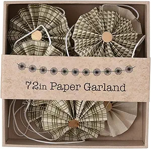 Creative Co-Op Paper Garland In Kraft Box, Multicolor | Amazon (US)