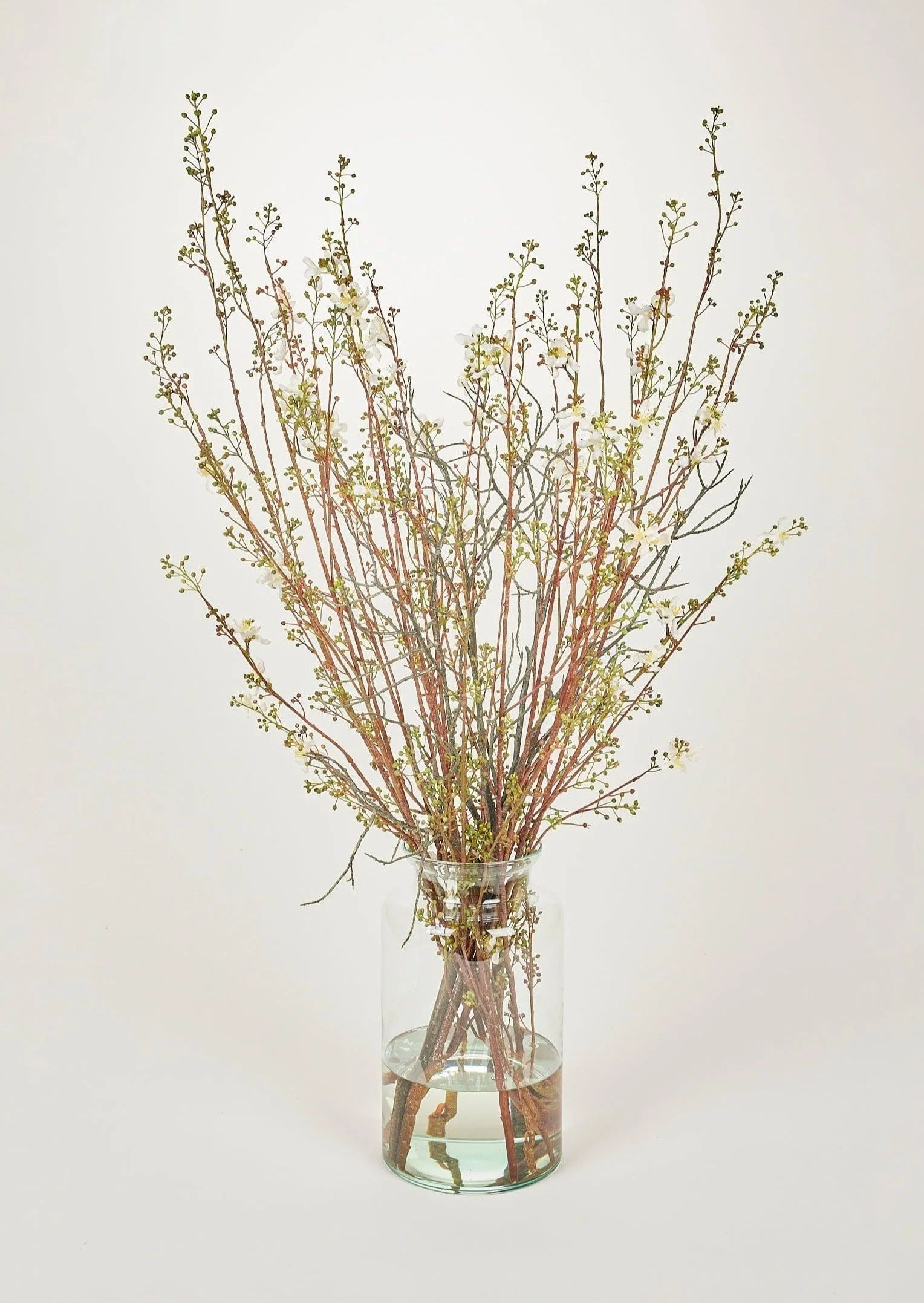 Faux Berry Branch Arrangement in Glass Vase - 45.5" | Afloral