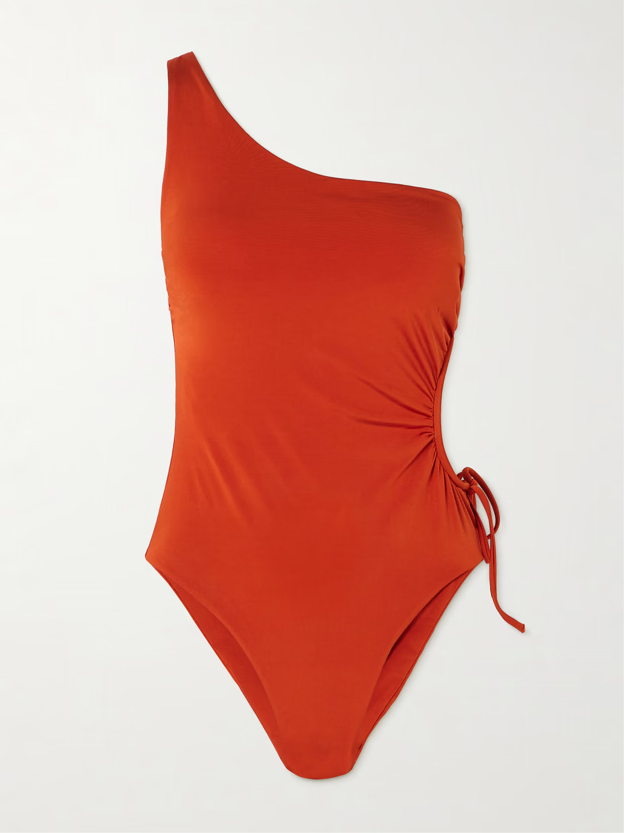 Max Mara - Canarie One-shoulder Cutout Swimsuit - Red | NET-A-PORTER (US)
